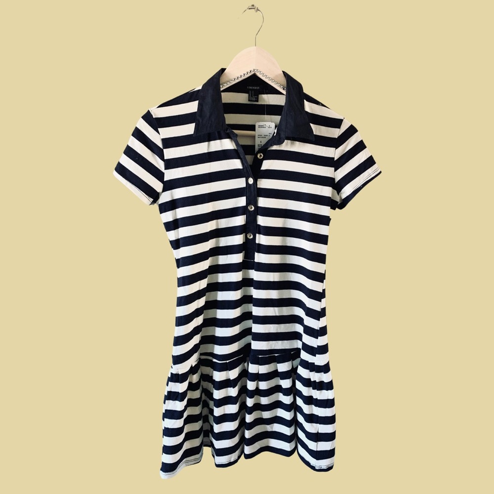 Simple Striped Summer Mini Dress